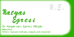 matyas egresi business card